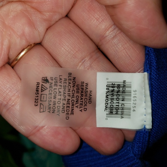 Vince Camuto Blue Sweater L Blue - Picture 5 of 5